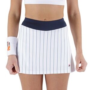 FILA Anna Tennis Skort White Navy Purple Pinstripe Athletic Skort S Preppy Golf